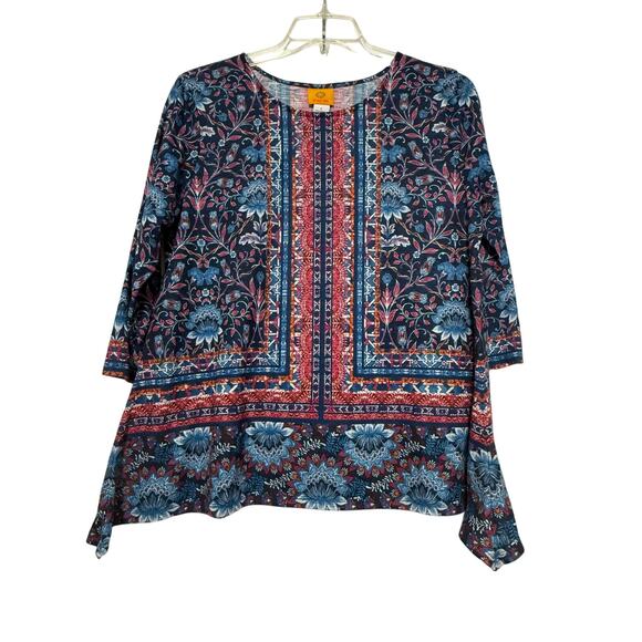 Ruby Rd. 3/4 Sleeve Tunic Top, Size L - Picture 1 of 6